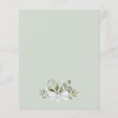 Eucalyptus rustique & Mariage Budget Vert Menu (Dos)