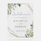 Eucalyptus Rustique & Mariage Gold Bienvenue (Recto)