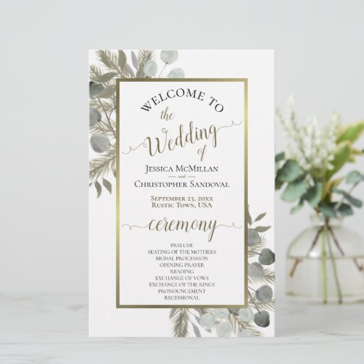 Eucalyptus Rustique & Pine Budget Programme de mar (Debout devant)