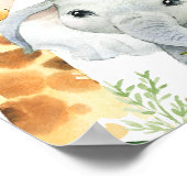 Eucalyptus Safari Baby shower Affiche de bienvenue (Coin)