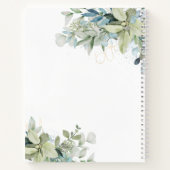 Eucalyptus Sage Blue Lettres au Journal de fille (Dos)