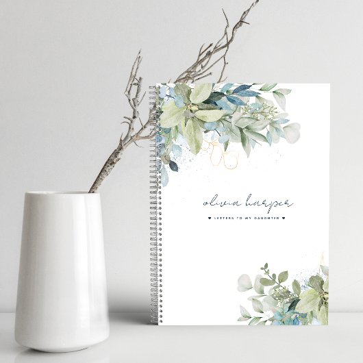 Eucalyptus Sage Blue Lettres au Journal de fille