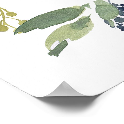 Eucalyptus & Sage Event Welkom Teken Poster (Hoek)