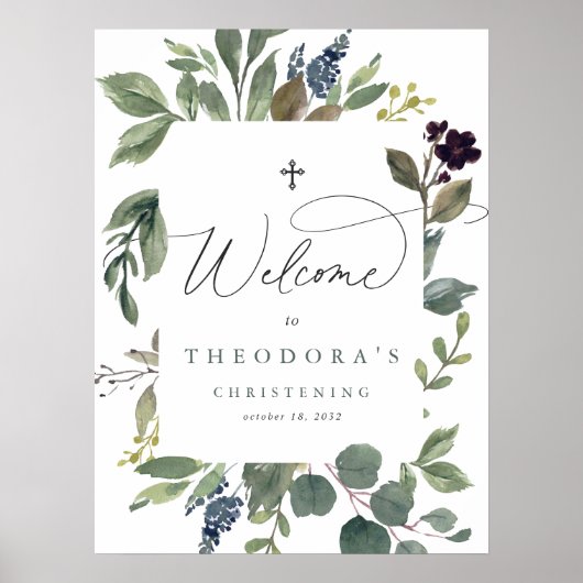 Eucalyptus & Sage Event Welkom Teken Poster (Voorkant)