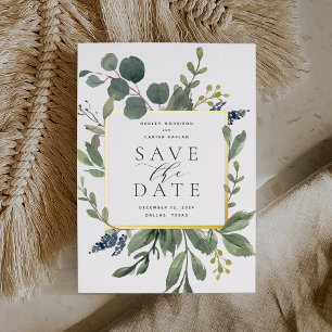 Eucalyptus & Sage Foil Enregistrer la carte Date