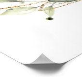 Eucalyptus Sage Green Floral Vrijgezellenfeest Poster (Hoek)