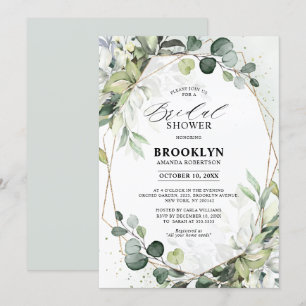 Eucalyptus Sage Greenery Geometric Vrijgezellenfee Kaart