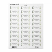 Eucalyptus Sage Greenery Modern Geometric Address Etiket (Full Sheet)