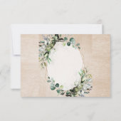 Eucalyptus Sage Greenery Modern Geometric Wedding Bedankkaart (Achterkant)
