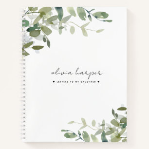 Eucalyptus Sage Ivy Letters voor het dochtergeheug Notitieboek