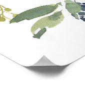 Eucalyptus & Sage Wedding Welkom Teken Poster (Hoek)