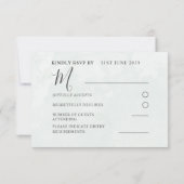 Eucalyptus salie groen Bruiloft RSVP (Achterkant)