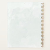 Eucalyptus salie groen waterverf planner (Achterkant)