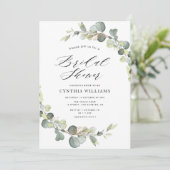 eucalyptus sauge verte nuptiale invitation (Debout devant)