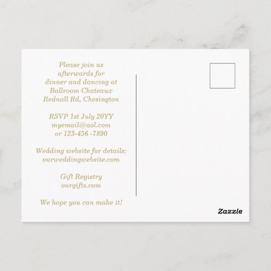 Eucalyptus Save Date, Weddenschap nodigt RSVP uit Briefkaart (Achterkant)