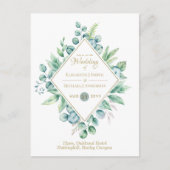 Eucalyptus Save Date, Weddenschap nodigt RSVP uit Briefkaart (Voorkant)