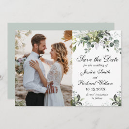 Eucalyptus Save the Date PHOTO Invitation