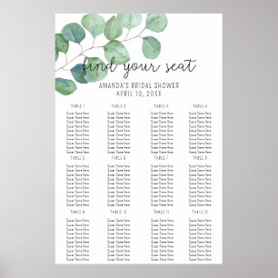 Eucalyptus - Schuimbord voor zitplaatsen Poster