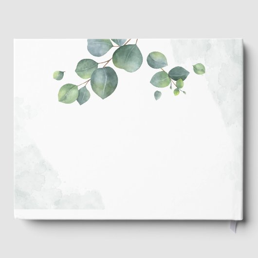Eucalyptus Script Bruiloft Botanisch Gastenboek (Achterkant)