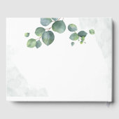 Eucalyptus Script Bruiloftsfeest Botanisch Gastenboek (Achterkant)