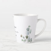 Eucalyptus Script Bruiloftsfeest Maatwerk Latte Mok (Rechts)