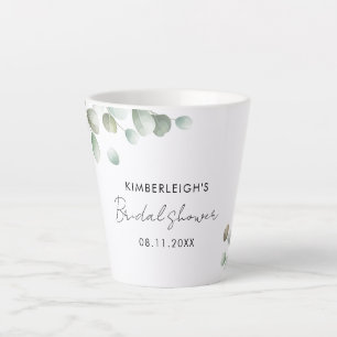 Eucalyptus Script Bruiloftsfeest Maatwerk Latte Mok