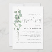 Eucalyptus Script Engagement Party nodigt uit Kaart (Voorkant)