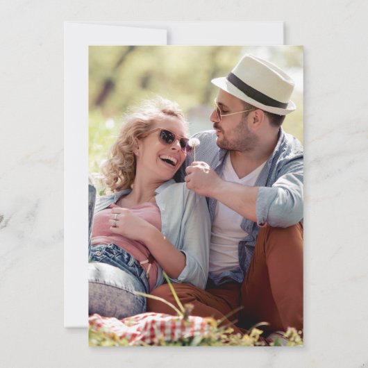 Eucalyptus Script Fotobruiloft Save The Date (Achterkant)
