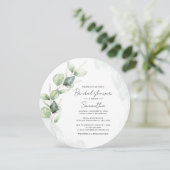 Eucalyptus Script Modern Vrijgezellenfeest Kaart (Staand voorkant)