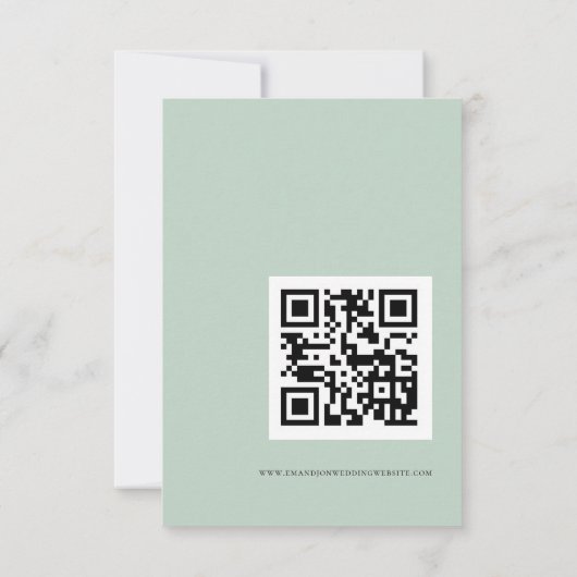 Eucalyptus Script QR Code Mariage RSVP (Dos)