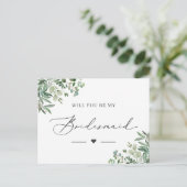 Eucalyptus Serez-Vous Ma Carte De Femme D'Accueil (Debout devant)