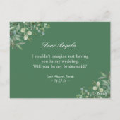 Eucalyptus Serez-Vous Ma Carte De Femme D'Accueil (Dos)