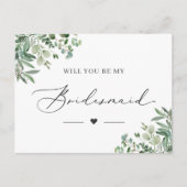 Eucalyptus Serez-Vous Ma Carte De Femme D'Accueil (Devant)