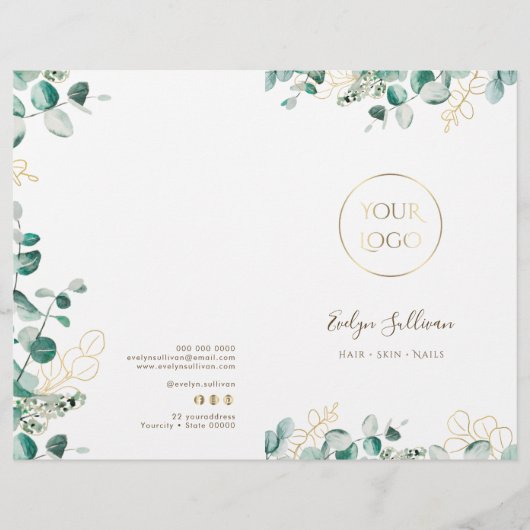 Eucalyptus service menu brochure (Voorkant)
