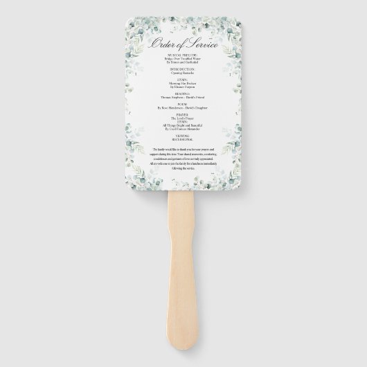 Eucalyptus-serviceorder | Bladeren set ventilatore Handwaaier (Achterkant)