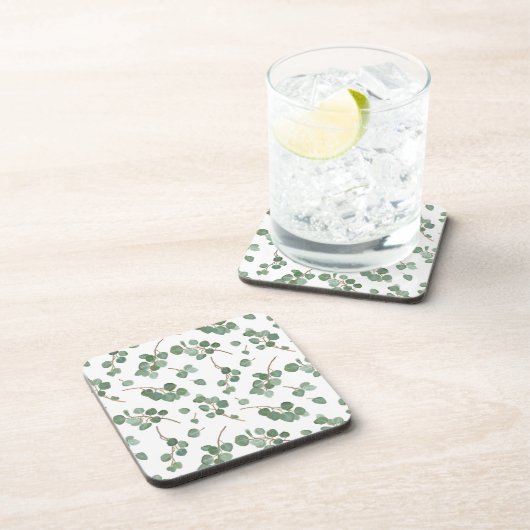 Eucalyptus Silver Dollar Tree Pattern Bier Onderzetter (Rechterzijde)