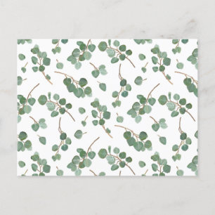 Eucalyptus Silver Dollar Tree Pattern Feestdagenkaart