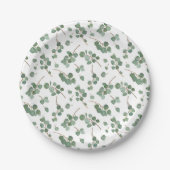 Eucalyptus Silver Dollar Tree Pattern Papieren Bordje (Voorkant)