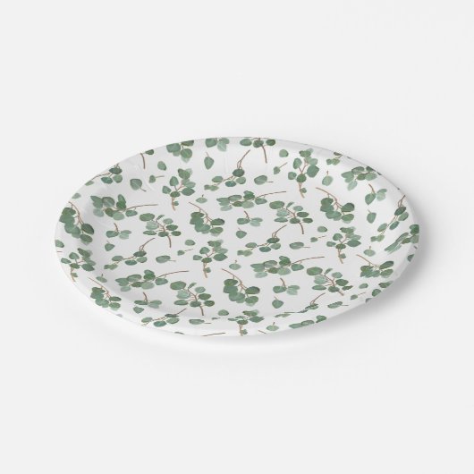 Eucalyptus Silver Dollar Tree Pattern Papieren Bordje (Gekanteld)