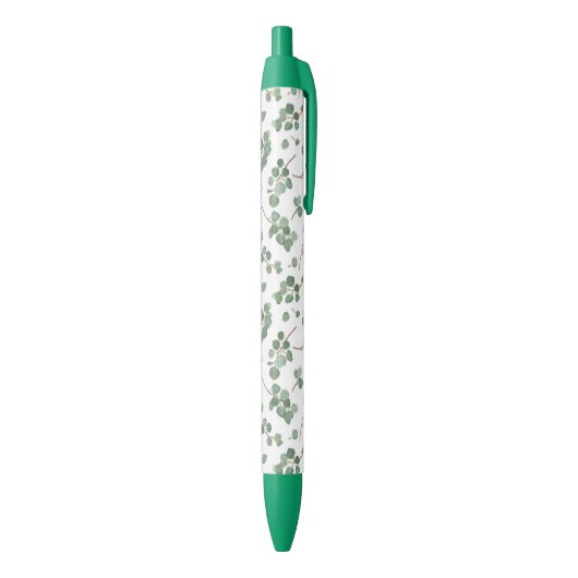 Eucalyptus Silver Dollar Tree Pattern Zwarte Inkt Pen (Achterkant (Verticaal))