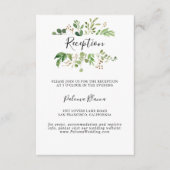 Eucalyptus Simple Brown Floral Weddenschap Informatiekaartje (Voorkant)