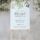 Eucalyptus Simple Rehearings Dinner Welcome Sign Poster