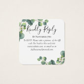 Eucalyptus site Mariage de verdure QR Code RSVP (Devant)
