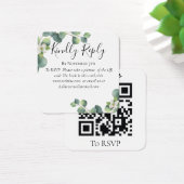 Eucalyptus site Mariage de verdure QR Code RSVP (Bureau)