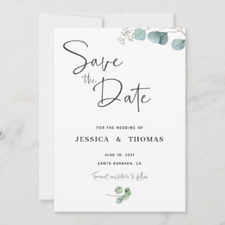 Eucalyptus Sla de datum op Save The Date