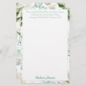 Eucalyptus - Speciaal scriptpapier Briefpapier (Voorkant / Achterkant)