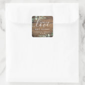 Eucalyptus Spread Love Not Germs Hand Sanitizer Sq Vierkante Sticker (Tas)