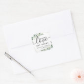 Eucalyptus Spread Love Not Germs Hand Sanitizer Sq Vierkante Sticker (Envelop)