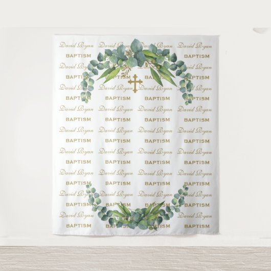 Eucalyptus Step & Repeat Gouden Dooprequisiet Wandkleed (Voorkant)