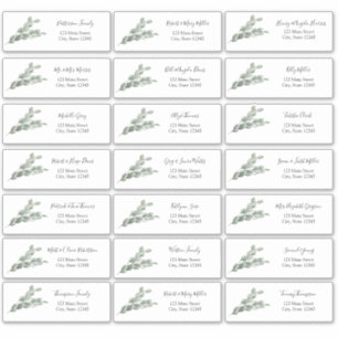 Éucalyptus Sticker Enveloppe Adresse Invité